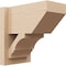 Ekena Millwork 7 1/2-in W x 12-in D x 12-in H Balboa Slat Rough Cedar Woodgrain TimberThane Outlooker, Primed Tan OUTUR075X12X12BOA24RCPR - alternate 1